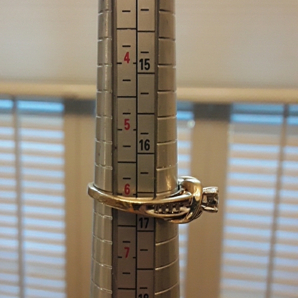 Diamond ring set in 925 silver - Picture 4 of 5